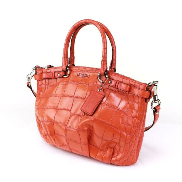 NWT Coach LIMITED EDITION Croc Leather Work Satchel Bag - Picture 6 of 10